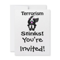 Terrorism Stinks Skunk Awareness Design Announcements