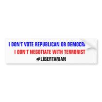 TERRORIST BUMPER STICKERS