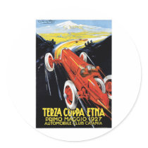 Terza Cuppa Etna 1927 Round Sticker