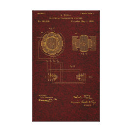 Tesla Patent 00382280 Sht 4 Stretched Canvas Print