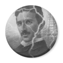 Tesla, The Lightning Man Refrigerator Magnet