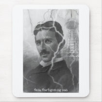 Tesla, The Lightning Man Mouse Pad