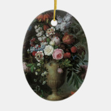 Tessier's Still Life of Flowers Christmas Ornaments
