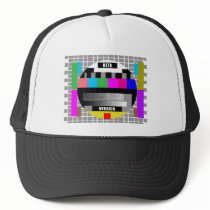 Test pattern trucker hat