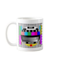 Test pattern coffee mugs