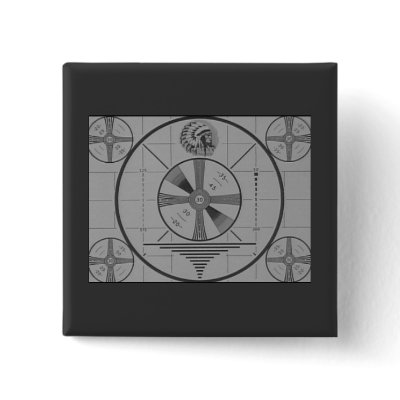 Test Pattern novelty (Indian head) Pins by cinemahawk