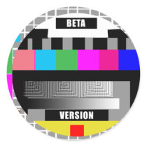 Test pattern round stickers