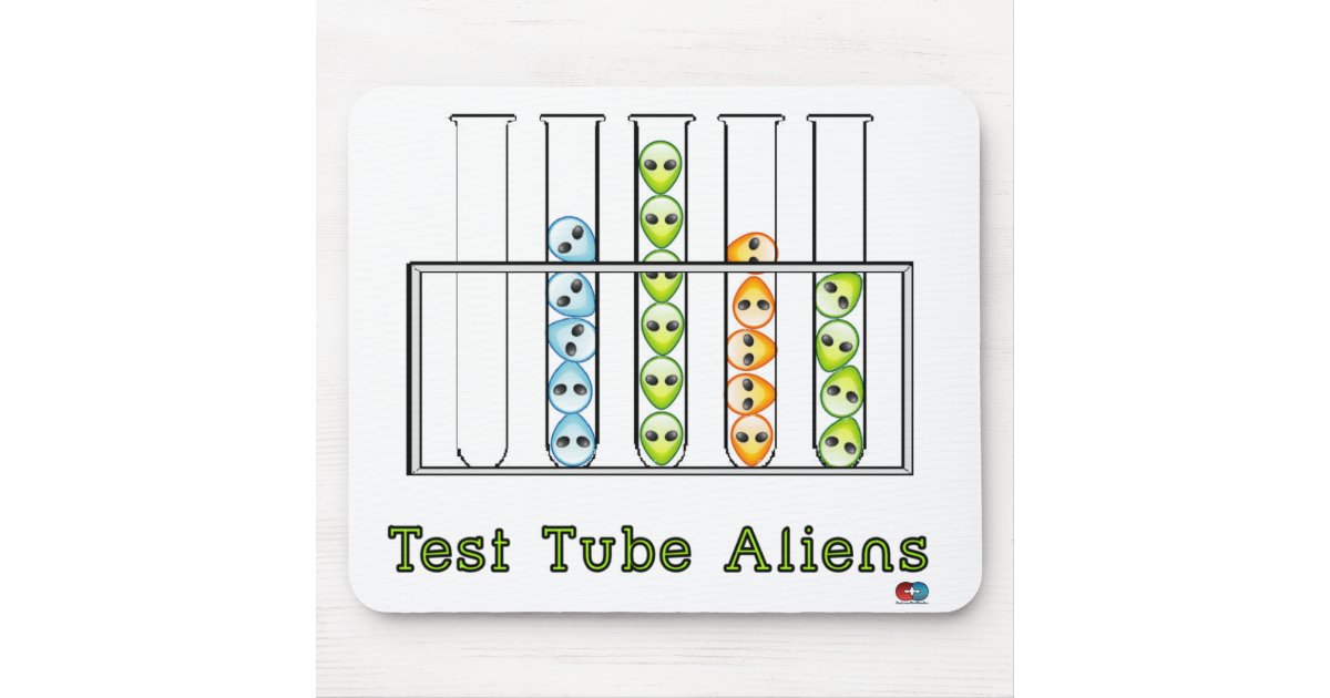 Test Tube Aliens Mouse Pad Zazzle
