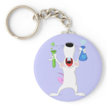 Test Tube Lab Rat Keychain