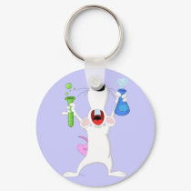 Test Tube Lab Rat Keychain