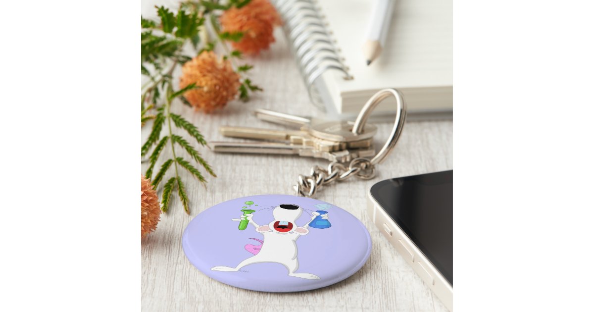 Test Tube Lab Rat Keychain Zazzle