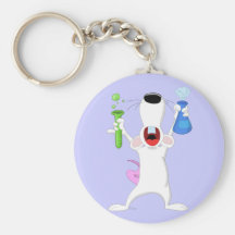 Test Tube Lab Rat Keychain