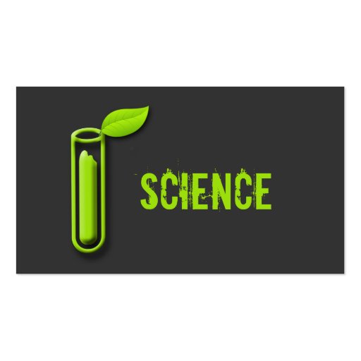 Test Tube Leaf Cool Scientist Business Cards
