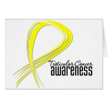 Testicular Cancer Awareness Grunge Ribbon Cards