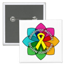 Testicular Cancer Awareness Matters Petals Buttons