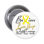 Testicular Cancer Believe Heart Collage Pins
