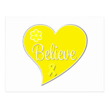 Testicular Cancer Believe Heart Post Cards