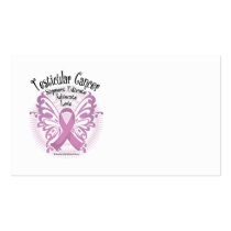 Testicular Cancer Butterfly 3 business cards by fightcancertees Testicular Cancer Butterfly 3 business cards