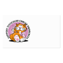 Testicular Cancer Cat business cards by fightcancertees Testicular Cancer Cat business cards
