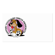 Testicular Cancer Dog business cards by fightcancertees Testicular Cancer Dog business cards