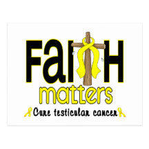 Testicular Cancer Faith Matters Cross 1 Postcards