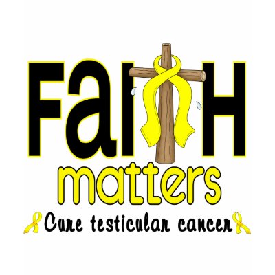 Testicular Cancer Faith Matters Cross 1 T Shirt