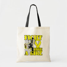 Testicular Cancer Fight Like A Girl Kick Canvas Bags