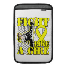 Testicular Cancer Fight Like A Girl Kick MacBook Sleeves