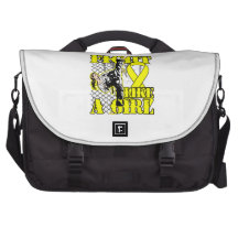 Testicular Cancer Fight Like A Girl Kick Bag For Laptop