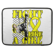 Testicular Cancer Fight Like A Girl Kick Sleeve For MacBooks