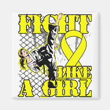 Testicular Cancer Fight Like A Girl Kick Magnet