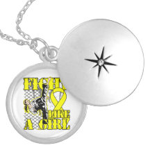 Testicular Cancer Fight Like A Girl Kick Pendant
