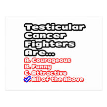 Testicular Cancer Fighter Quiz Postcard