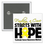 Testicular Cancer Finding a Cure Starts With Hope Pinback Button
