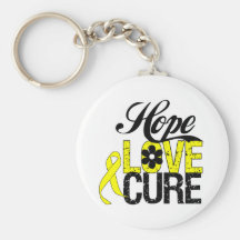 Testicular Cancer HOPE LOVE CURE Gifts Keychain