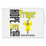Testicular Cancer Hope Love Faith Prayer Cross Cards