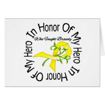 Testicular Cancer In Honor Of My Hero Card