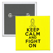 Testicular Cancer Keep Calm and Fight On Pin