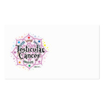Testicular Cancer Lotus business cards by fightcancertees Testicular Cancer Lotus business cards