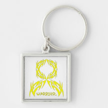 Testicular Cancer Mens Warrior Tribal Key Chains
