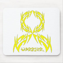 Testicular Cancer Mens Warrior Tribal Mousepad