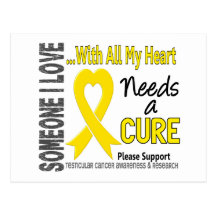 Testicular Cancer Needs A Cure 3 Postcard