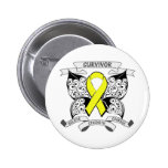 Testicular Cancer Survivor Butterfly Strength Buttons