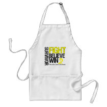 Testicular Cancer Survivor Fight Believe Win Motto aprons by cancerapparel Testicular Cancer Survivor Fight Believe Win Motto aprons