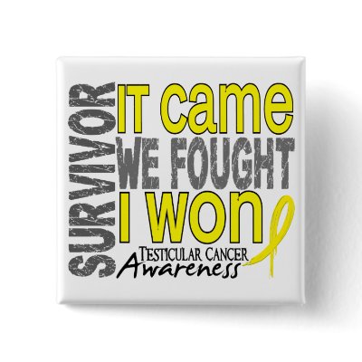 Testicular Cancer Survivor It Came We Fought I Won Pinback button