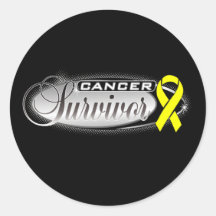 Testicular Cancer Survivor Round Sticker