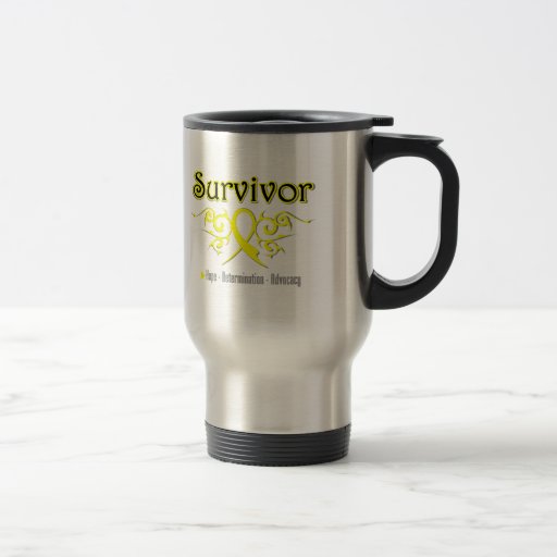 Testicular Cancer Survivor Tribal Ribbon Mug