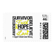 Testicular Cancer Survivors Motto Stamp