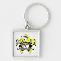 Testicular Cancer Take A Strike Key Chain