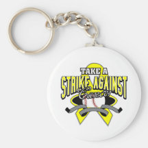 Testicular Cancer Take A Strike Keychain